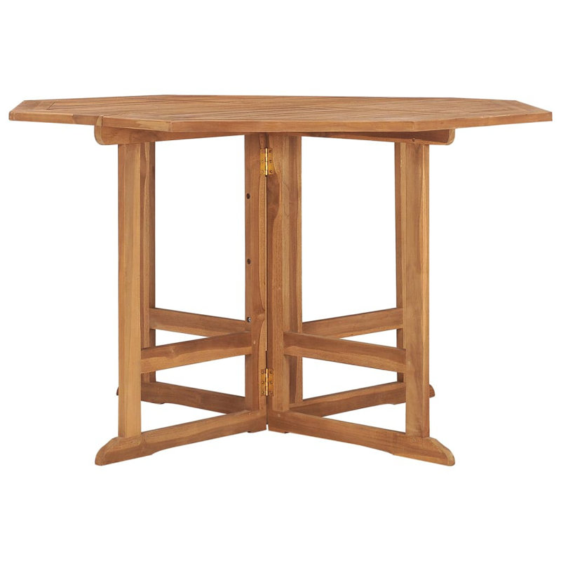 Folding Patio Dining Table 43.3"x43.3"x29.5" Solid Wood Teak