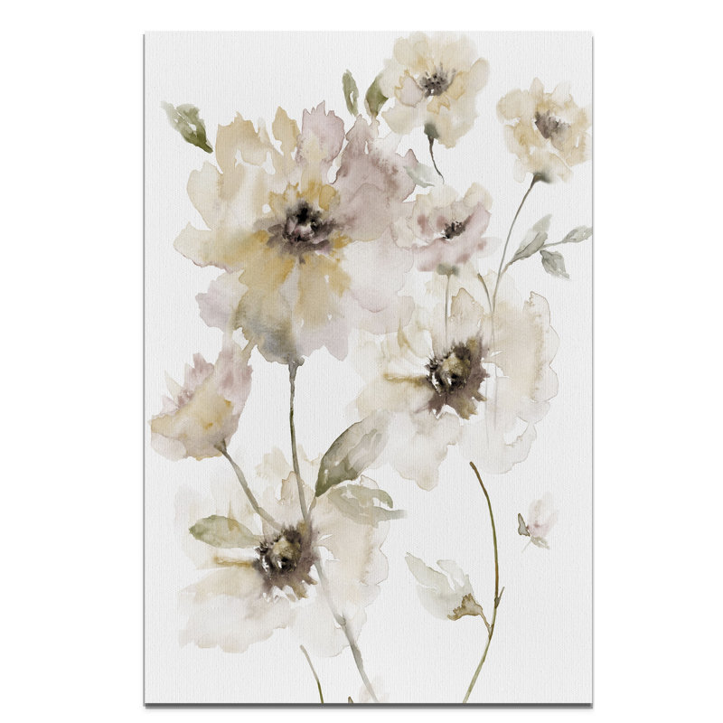 " Translucent Garden I ", 48" H x 32" W x 1.5" D, Wrapped Canvas