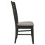 De 2 chaises à dossier gris - rembourrées pour le confort du repas, rembourrage en mousse confortable et design élégant