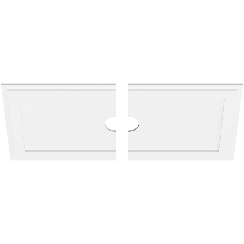 Médaillon de plafond rectangulaire rectangulaire en PVC de qualité architecturale, H 1 po x l 40 po x P 20 po