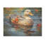 «Duck At The Pond I» - animal de canard sur bois-826001192