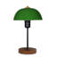 Lampe de table moderne, corps en métal vert et base en panneau de fibres à densité moyenne, 9,1 po x 4,7 po | Hauteur totale: 15,0 pouces | Douille E27, 40 W maximum | Design scandinave élégant, parfait pour la décoration de la maison et du bureau, accent de fantaisie unique-1288061782-1288061785