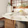Modern Round Dining Table With Solid Wood Pedestal For 4-6 people
