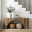 Console en bois avec tablettes de rangement, canapé d'entrée moderne 62,99 po