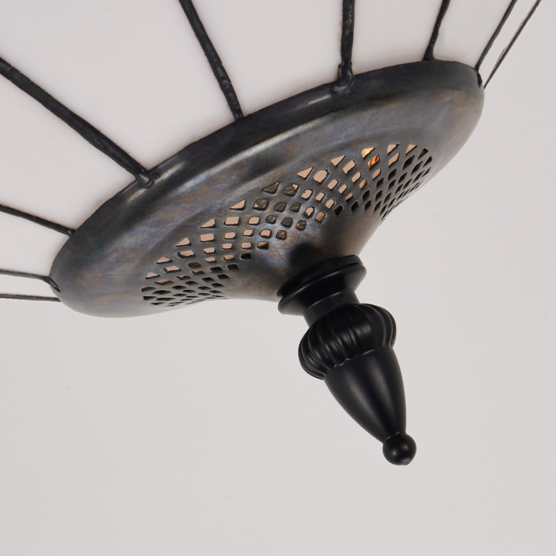 18" Tiffany Stained Glass Flush Mount Dimmable