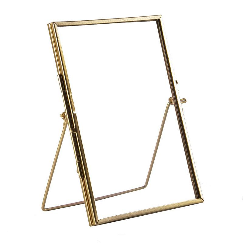 Nicola Spring - Standing Metal Picture Photo Frame, 13cm x 18cm, Rose Gold