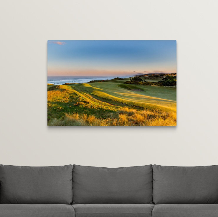 « bandon dunes golf course, hole #15 », reproduction de photo, H 16 po x l 24 po x P 1,25 po, Toile tendue