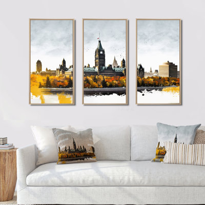 Ottawa in the Fall I - 3 pièces sur toile