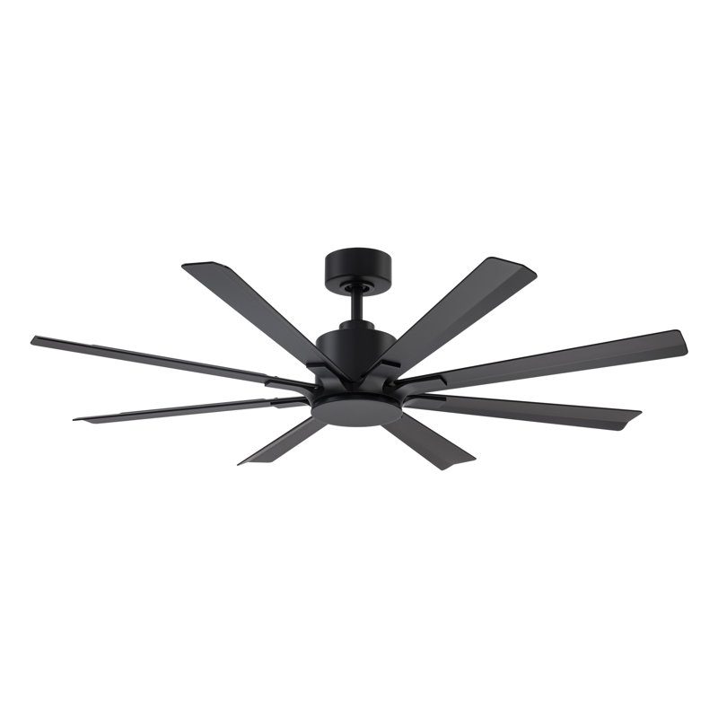Size Matters 8-Blade Smart Ceiling Fan, 56", Yes, Matte Black
