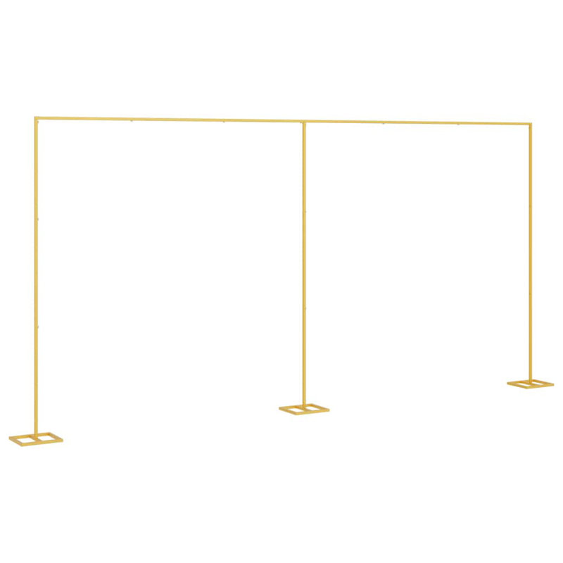 657cm W x 35cm D Steel Arbour in Gold