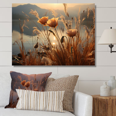 «Sunset Wildflower Serenade - Wildflowers», reproduction sur toile