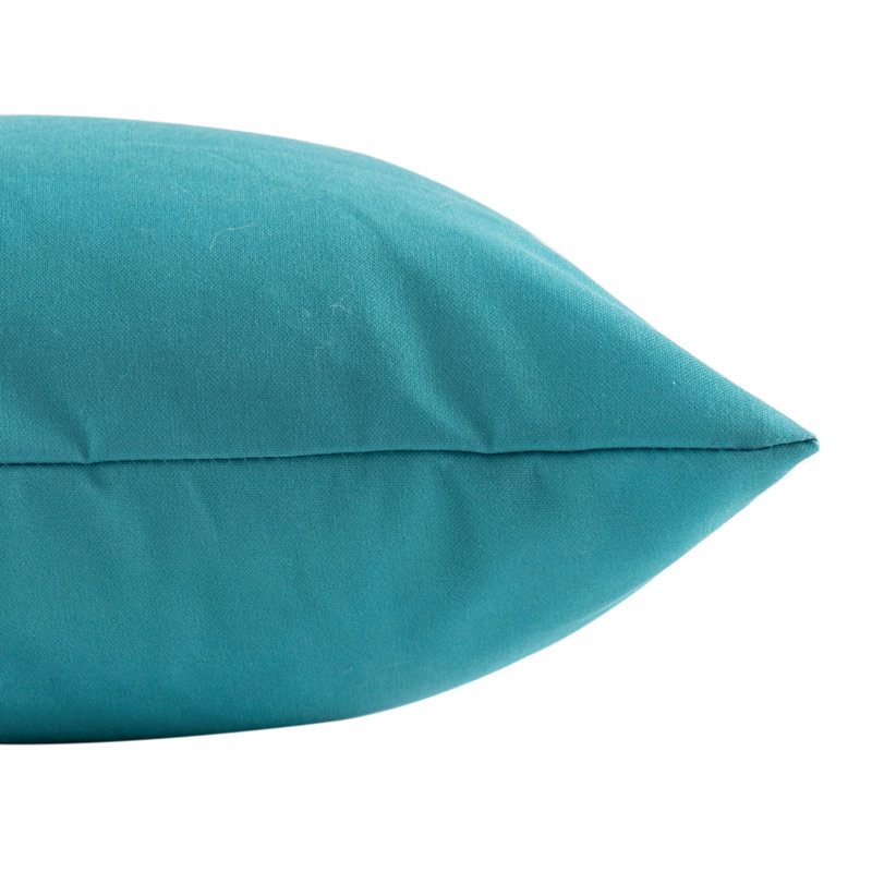 Coussin décoratif carré bleu sarcelle, Bleu aqua