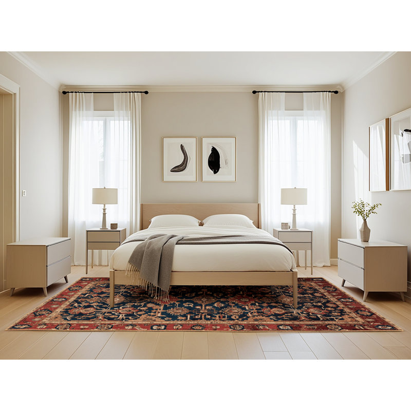 Machine Washable Persian Brown Area Rug, Rectangle 5' x 8'