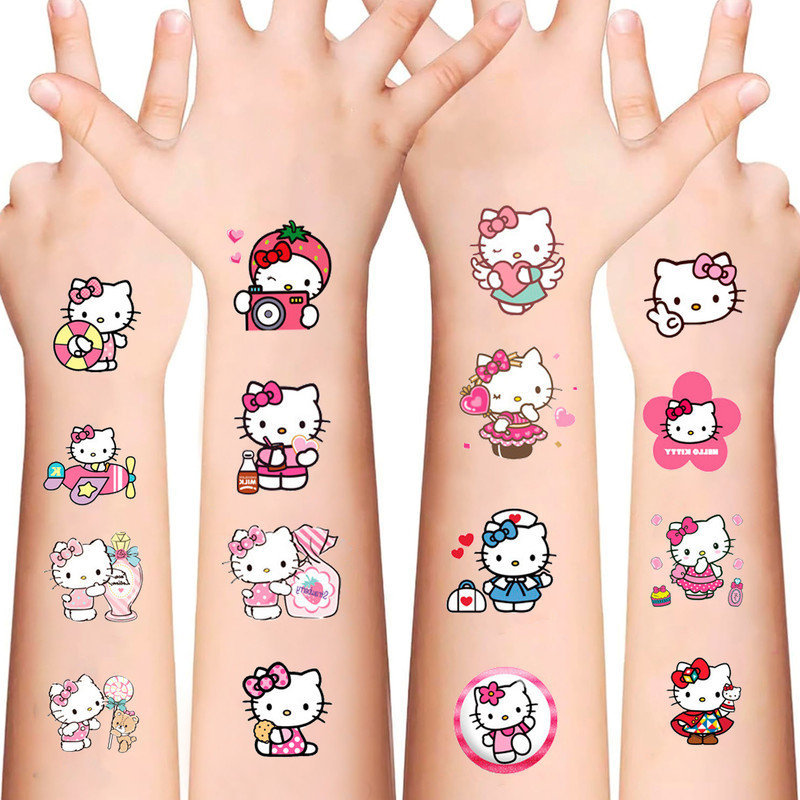 Hello Kitty Stickers, 20 Sheets Hello Kitty Tattoo Stickers Set