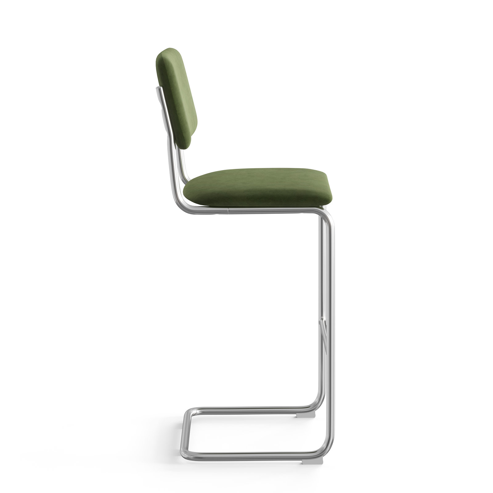 Walsh Velvet Counter & Bar Stool, Bar Stool (30” Seat Height), Forest