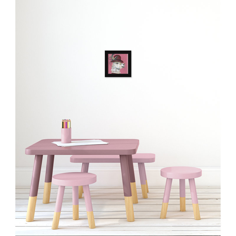 Art sur toile llama, H 10 po x l 10 po x P 0,625 po, Cadre noir