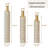 3-Piece Metal Floor Vase Set, Sunburst Relief Pattern, Gold & White Home Decor, Large Tall Decorative Vases