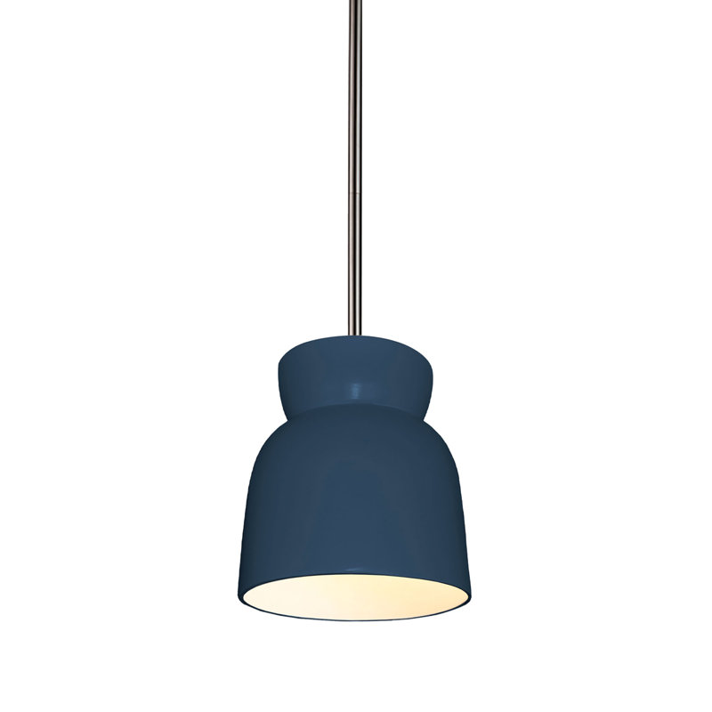 (6) Hourglass Pendant - Rigid Stem, Brushed Nickel, Midnight Sky