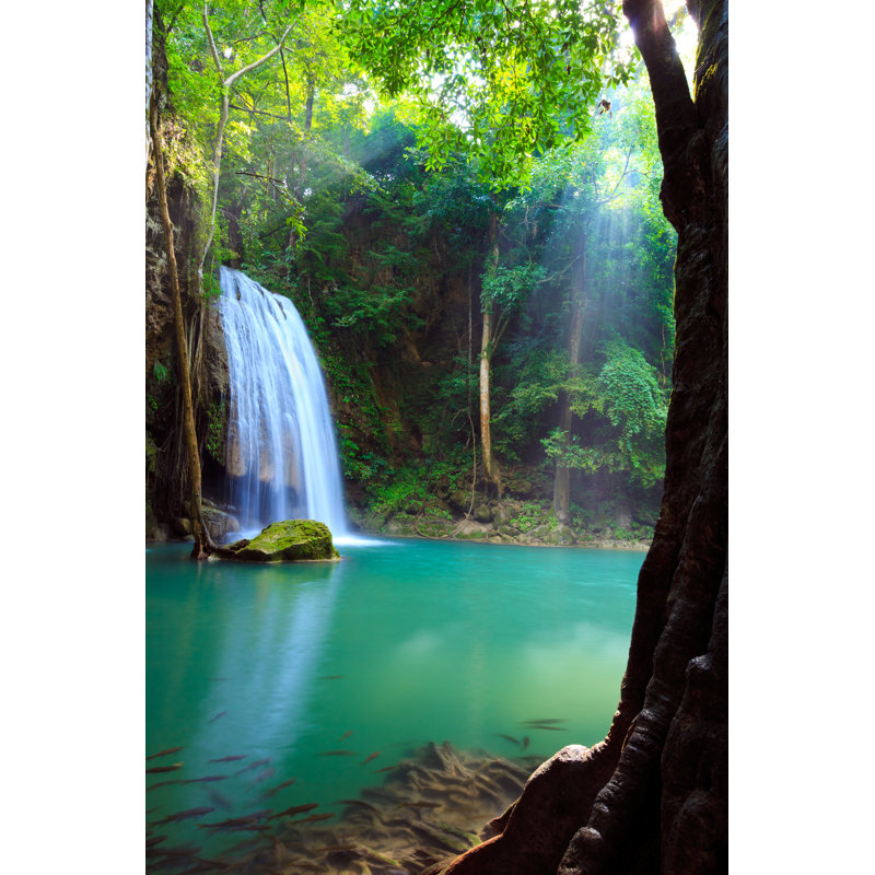 Erawan Waterfall, Thailand by Lkunl - Wrapped Canvas Print, 46cm H x 30cm W x 3.8cm D