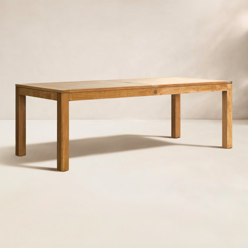 Table de salle à manger rectangulaire en teck l 87 po x P 39 po Tempo