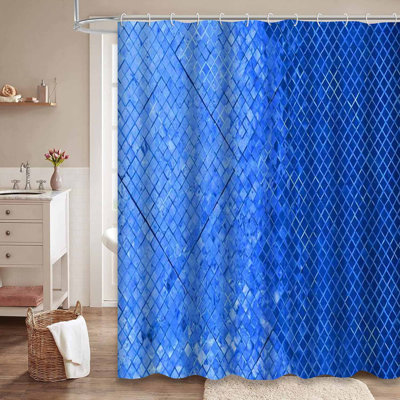 Rideau de douche avec 12 crochets
