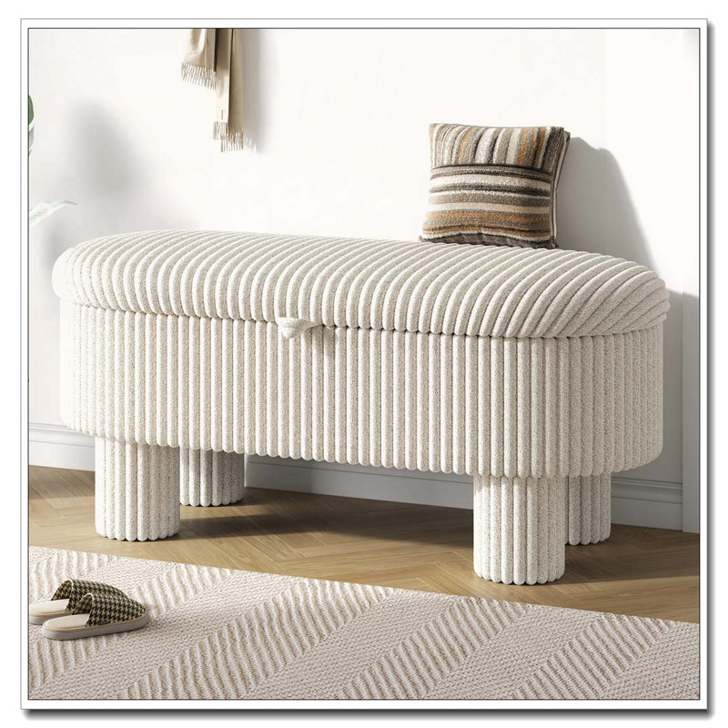 Banc rembourré Modern, Beige