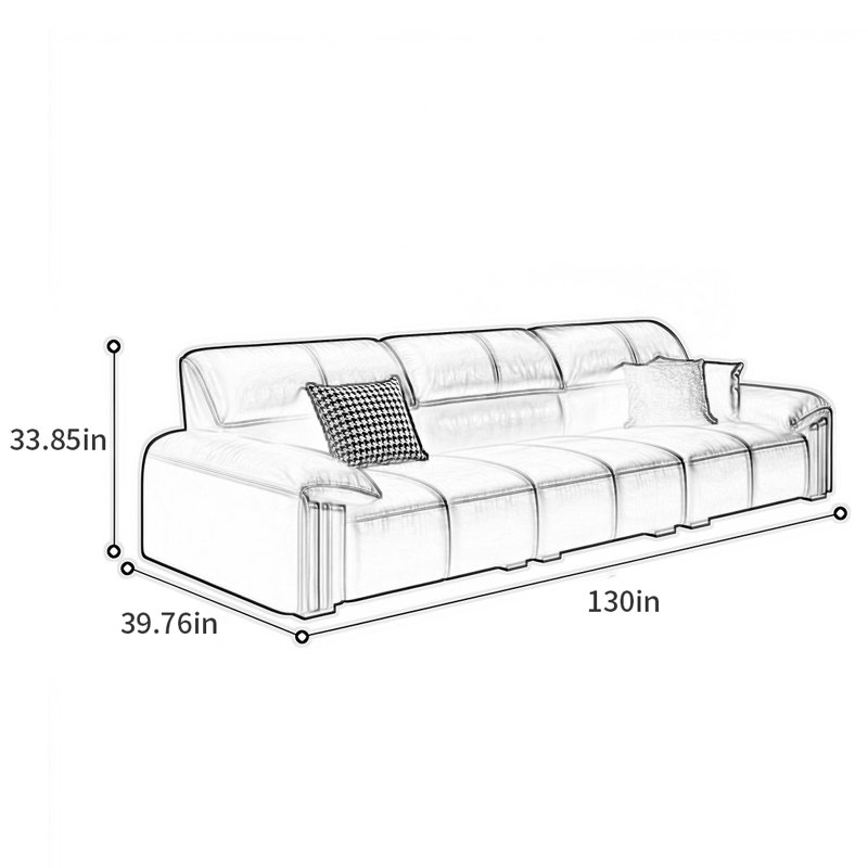 Solanki, 33.85" x 130" W x 39.76" D