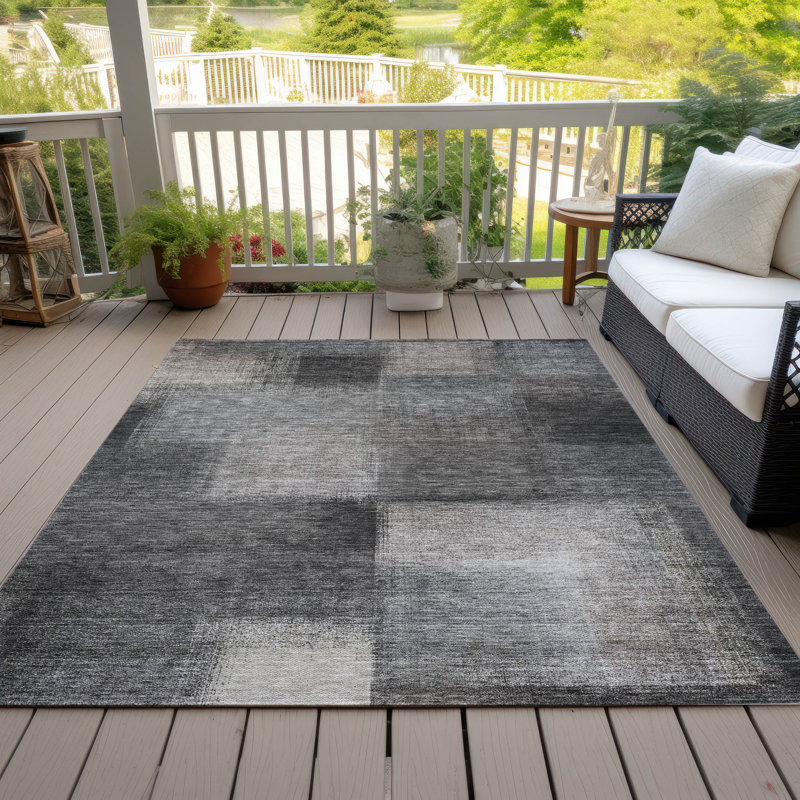 Tapis d'intérieur / extérieur antidérapant Neysa, Rectangle 9' x 12'