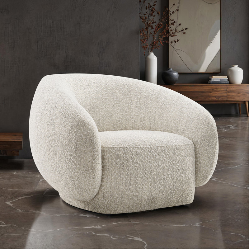 Fauteuil pivotant 1pc Boucle, Beige