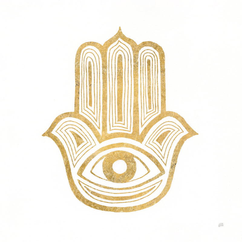 Hamsa IV by Chris Paschke - 1 Piece Painting on Canvas, 30cm H x 30cm W x 3.8cm D