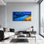 Paysage et nature, nuit étoilée, peinture de paysage de rivière-852069173