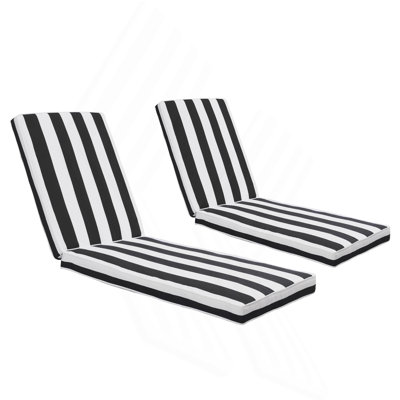 2 pièces Coussin de chaise longue pour l'extérieur