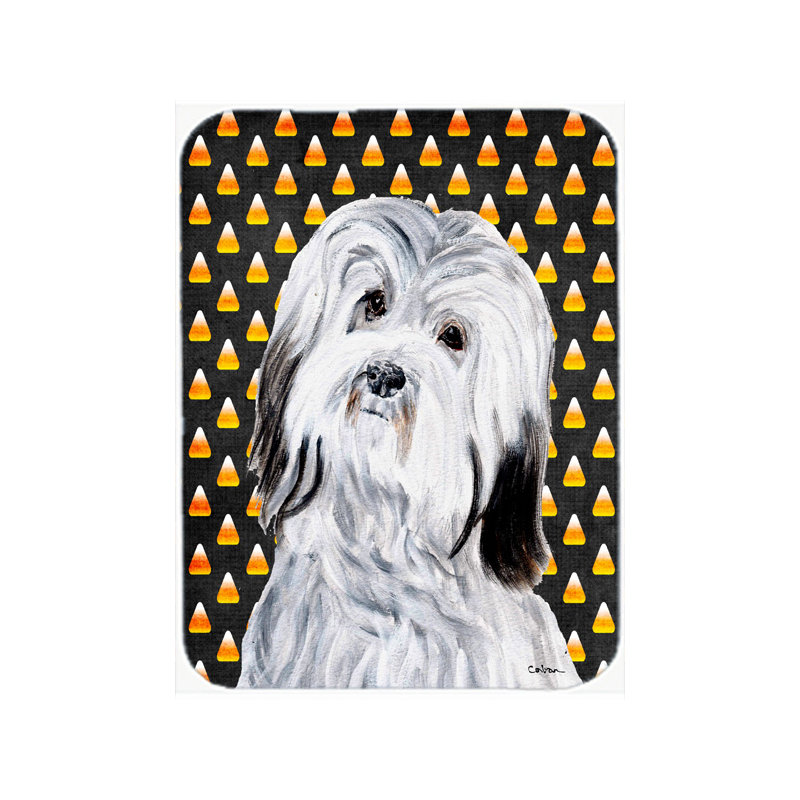 Planche à découper en verre caroline trésors havanese Halloween Candy Corn