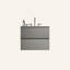 Meuble-lavabo mural 24 po avec lavabo en céramique avec trois trous de robinet, grand meuble-lavabo flottant de rangement pour salle de bain moderne, lavabo une pièce sans drain, pré-assemblé-1603188212