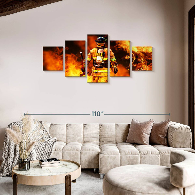 Firefighter, 36" H x 80" W