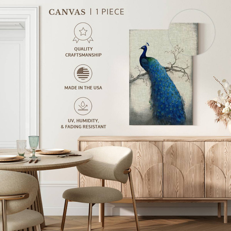 Brampt Peacock Blue II, 51" H x 34" W
