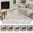 Entryway Runner Rug, Washable Vintage Low Pile Stain-Resistant, Non-Slip Soft Thin Carpet for Kitchen, Bedroom, Bathroom (2x6ft)-1615021428