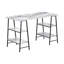 Bureau d'ordinateur à 4 tiroirs à finition blanche avec pieds en métal noir H 29,75 po x l 47,01 po x P 23,55 po-590921342
