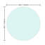 Plateau de table en verre trempé rond de 20 po, verre transparent, bord plat de 1/4 po d'épaisseur poli-622237025-622237028