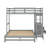 River Loft Bed With Storage Drawers, Desk, And Shelves,  Solid Pine Wood And MDF-690606684-690606683
