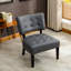 Fauteuil d'appoint basique capitonné en cuir mélangé avec sièges surdimensionnés