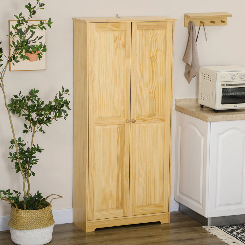 Armoire de rangement de cuisine, armoire autoportante avec portes et tablette