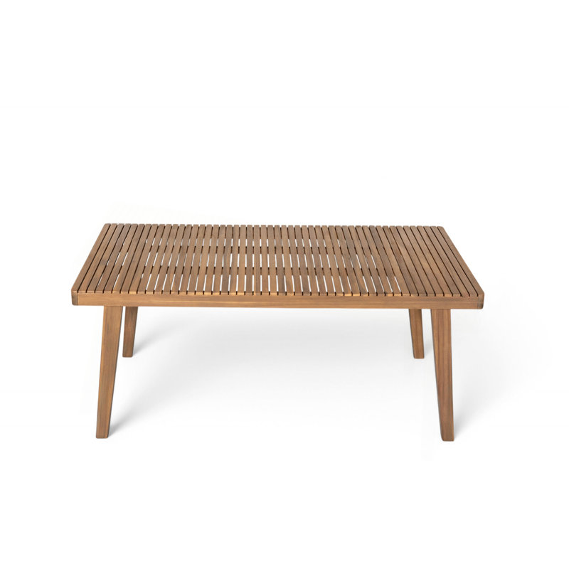 69" Acacia Wood Outdoor Dining Table With Slatted Top, 300 Lbs Weight Capacity, Ideal For Patio & Garden Gatherings, Brown