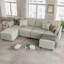 Canapé modulaire rembourré 6 pièces avec rangement sous le siège 6 pièces-102741959