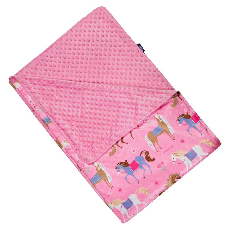 Jeté en peluche Wildkin - Confort doux et confortable, idéal pour les tout-petits, les voyages et les garderies - Chevaux