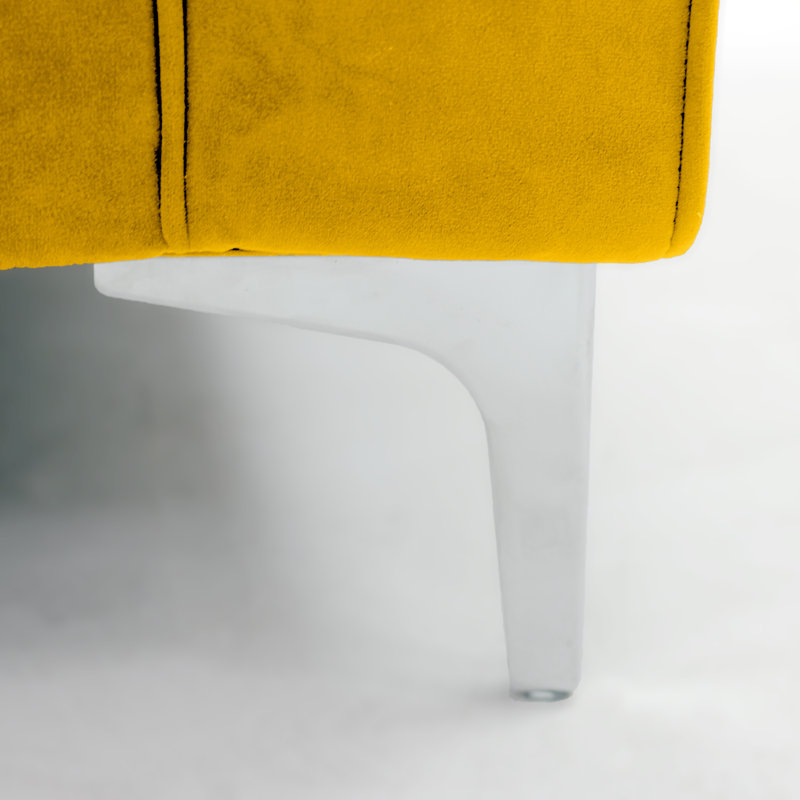 Georgio Velvet Armchair, Mustard