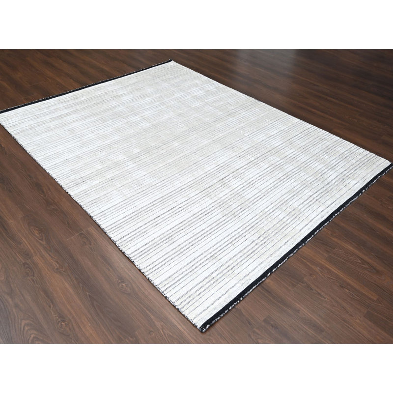 Pierangelo One-of-a-Kind 7'10" X 10' New Age Wool Area Rug Ivory