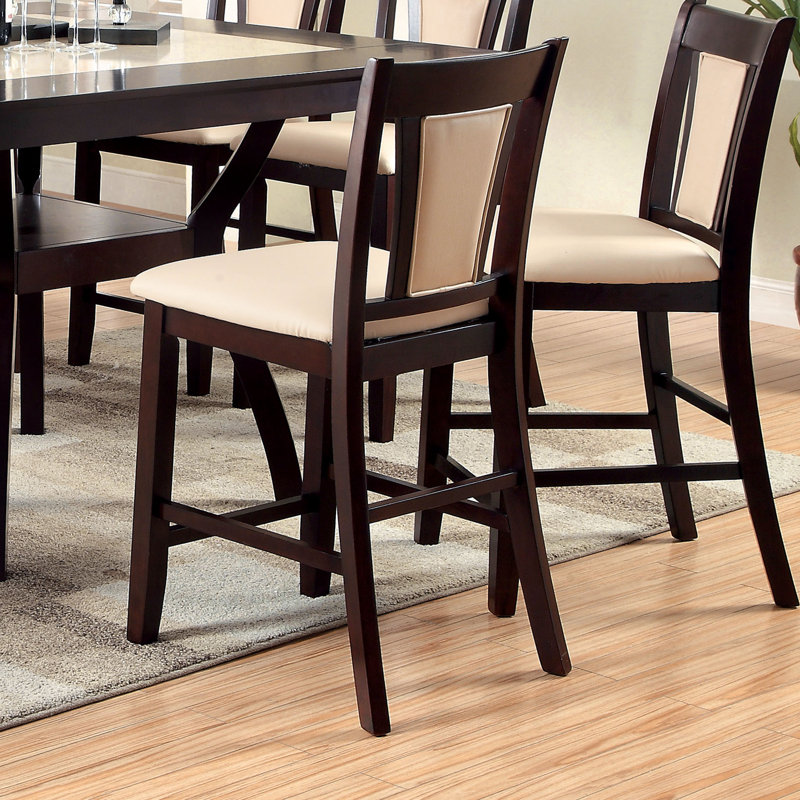 Gabaldon 9-Piece Counter Height Dining Table Set, Ivory, 9 Pieces: Table, 8 Chairs