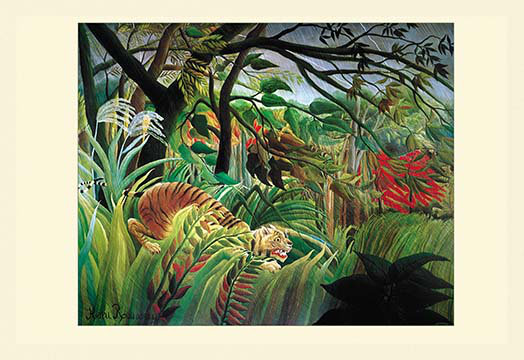 «Surpris! «Tempête dans la forêt» par Henri Rousseau, reproduction d'art