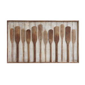 Wood Framed Wall Décor with Raised Paddles